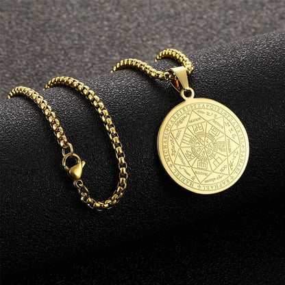 Erzengel Siegel Medaille Talisman Amulett Halskette Edelstahl