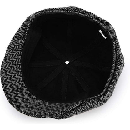 Schiebermütze Herren Sommer 1930s Tweed Hut Kaffee Farben