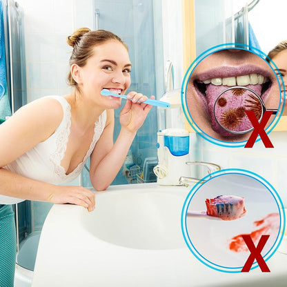 4er Set Extra Weiche Mikro-Nano Zahnbürsten Blau Rosa - 20.000 Weiche