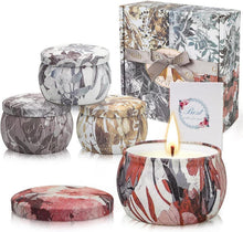 Duftkerzen Geschenkset 4x120g für Frauen - Sojawachs Aromatherapie für