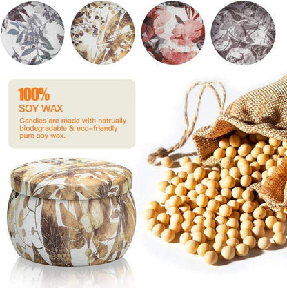 Duftkerzen Geschenkset 4x120g für Frauen, Sojawachs