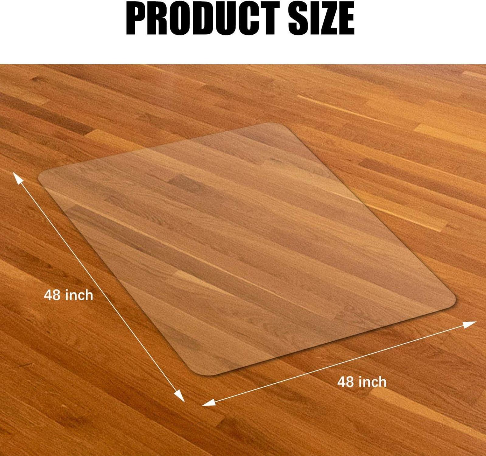 Stuhlmatte Kuyal 120x120cm transparent rutschfest Hartbodenschutz