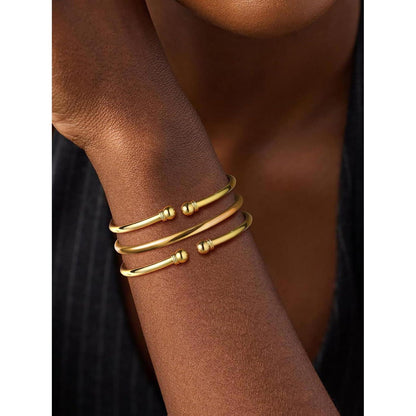 U7 Offener Armreif 18K vergoldet 925 Silber für Frauen