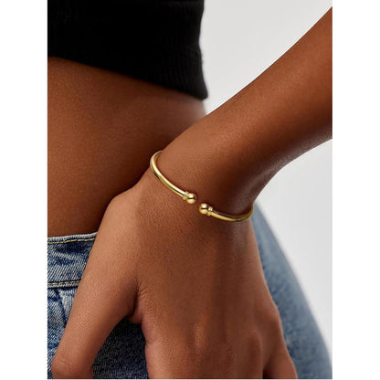 U7 Offener Armreif 18K vergoldet 925 Silber für Frauen