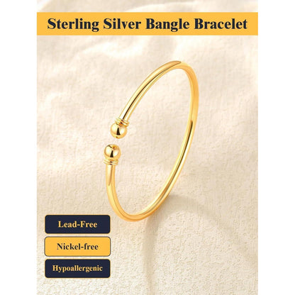 U7 Offener Armreif 18K vergoldet 925 Silber für Frauen