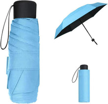 Mini Taschenschirm UV-Schutz Regenschirm leicht stabil Blau