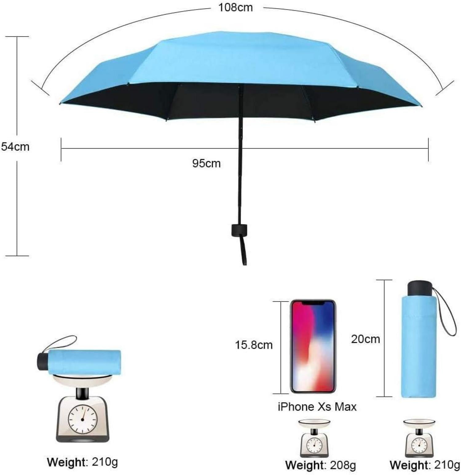 Mini Regenschirm UV-Schutz Taschenschirm für Erwachsene