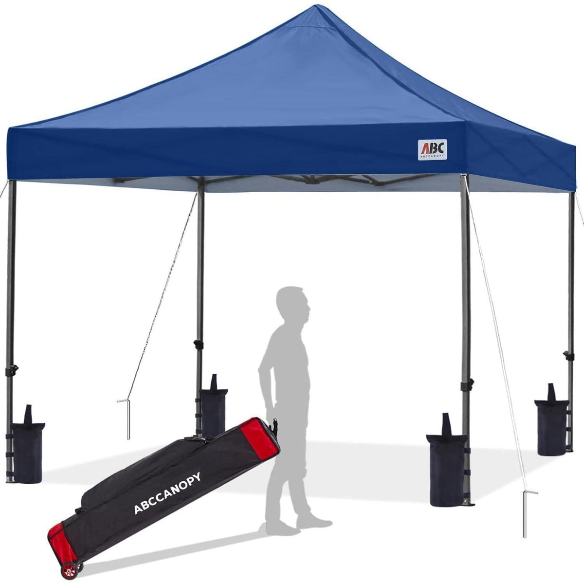 Pop-Up Pavillon 2,5x2,5m wasserdicht Marineblau mit Rollentasche