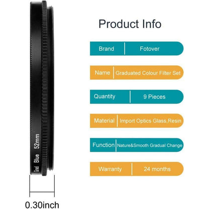 72mm Graduiertes Farbfilter-Set für DSLR Kameras
