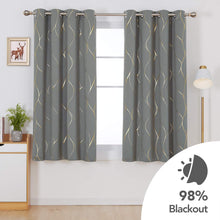 Deconovo Verdunkelungsvorhänge 138x117 cm Hellgrau 2er Set