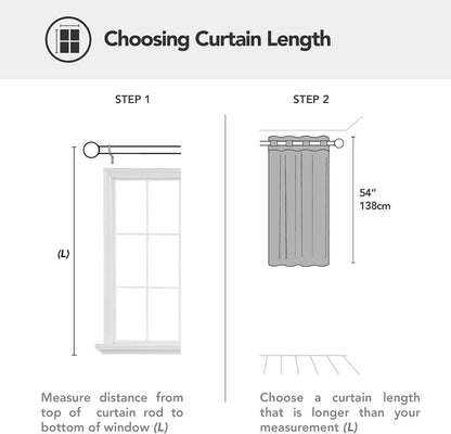 Deconovo Verdunkelungsvorhänge Blickdicht Ösen Thermovorhang 138x117 Hellgrau