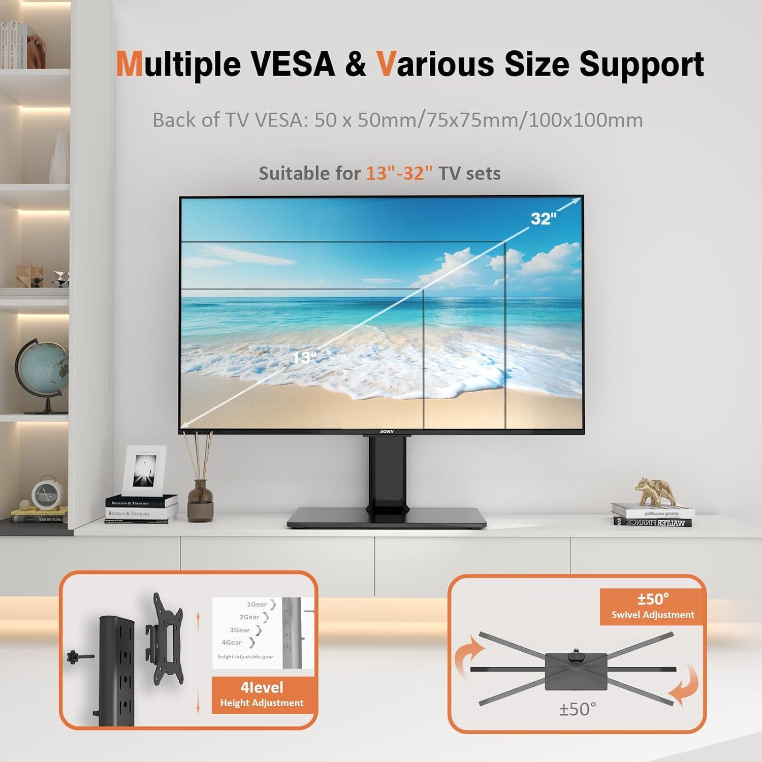 Universeller schwenkbarer TV-Ständer für 13-32 Zoll
