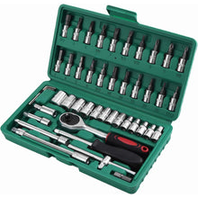 46-teiliger Steckschlüsselsatz 1/4 Zoll Drive Quick-Release Ratsche Auto Fahrrad