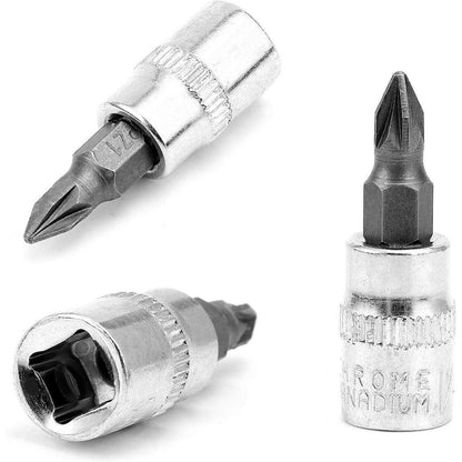 46-teiliger Steckschlüsselsatz 1/4 Zoll Drive Quick-Release Ratsche Auto Fahrrad