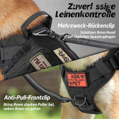 Hundegeschirr Grosse Hunde No Pull MOLLE Sicherheitsgeschirr