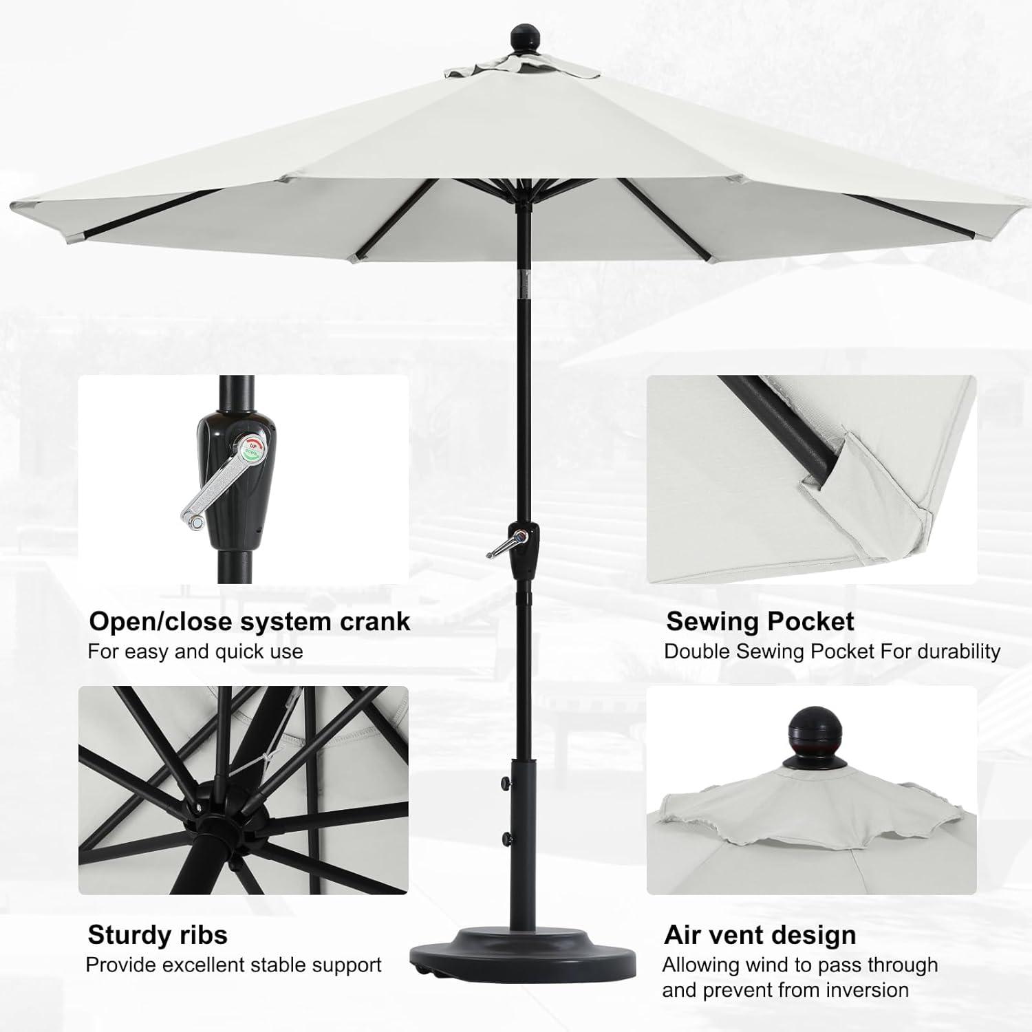 Sonnenschirm 230 cm UPF 50+ wasserdicht knickbar stabil für