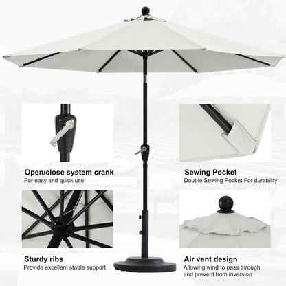 Sonnenschirm 230 cm UPF 50+ wasserdicht knickbar stabil für
