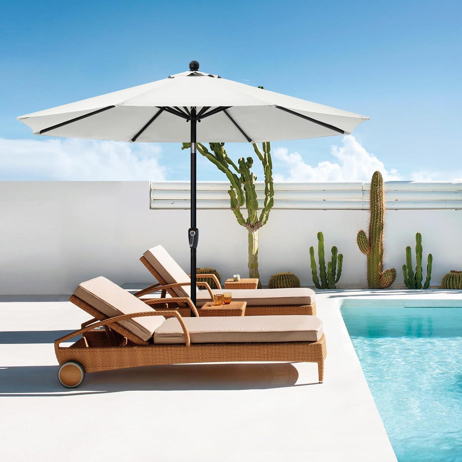 Sonnenschirm 230 cm Strandschirm UPF 50+ Wasser-, Winddicht Terrasse