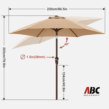 Sonnenschirm 230 cm Kaki, UPF