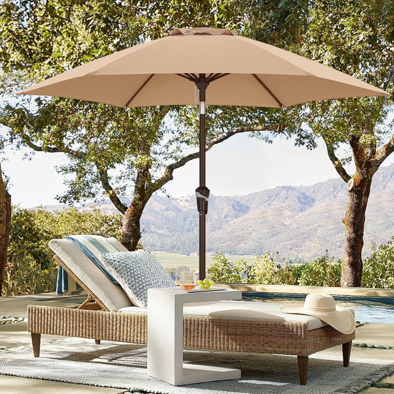 Sonnenschirm 230 cm UPF 50+ wasser- und winddicht stabil für Terrasse