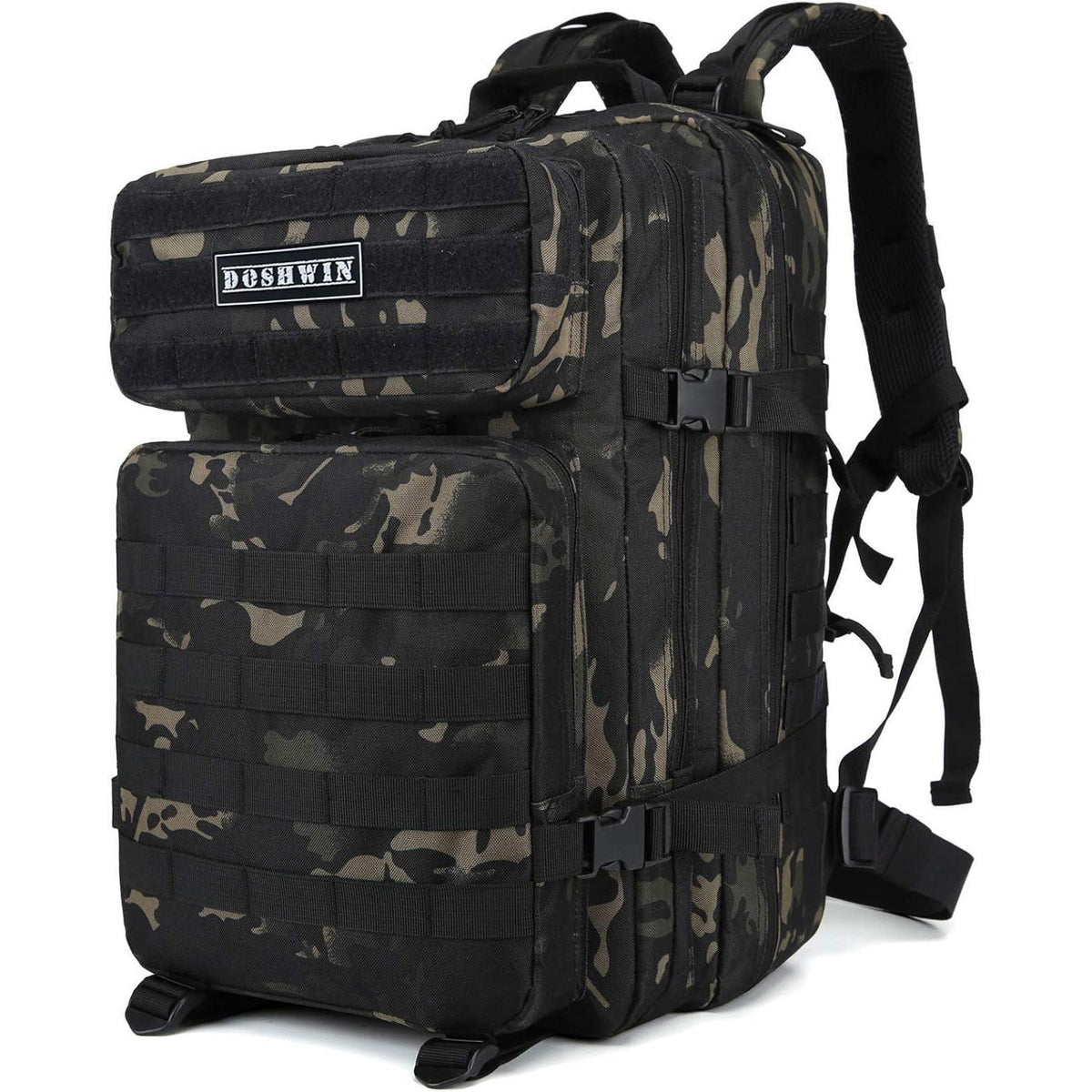 Taktischer Rucksack 40L wasserdicht mit vielen Fächern Schwarz