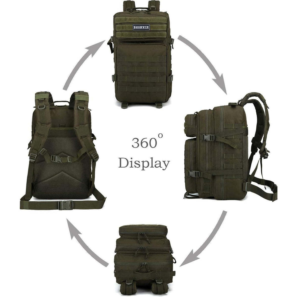 Taktischer Rucksack 40L Militär Survival Armee Molle Olive