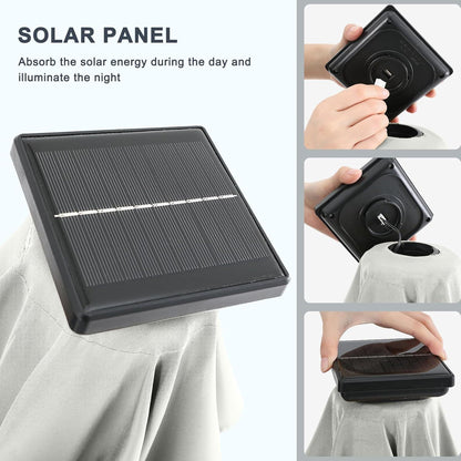 Sonnenschirm 230 cm mit Solar-LED Lichtern und Aluminium Pole