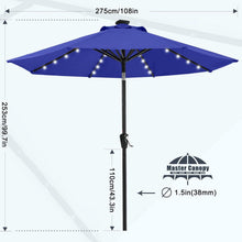 270 cm MasterCanopy Solar-LED Sonnenschirm mit 32