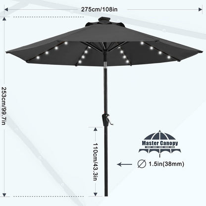270 cm Sonnenschirm mit