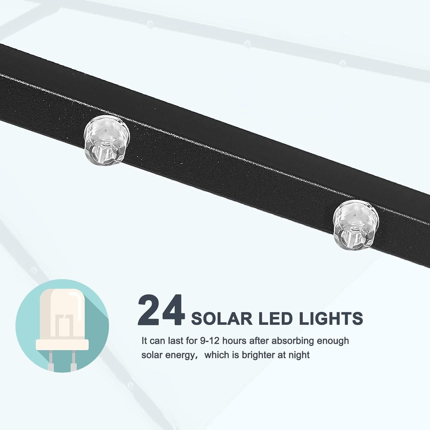 Sonnenschirm mit Solar-LED 230 cm Türkis