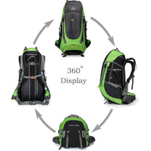 70L Trekkingrucksack Grün XL Damen Herren Wasserdicht