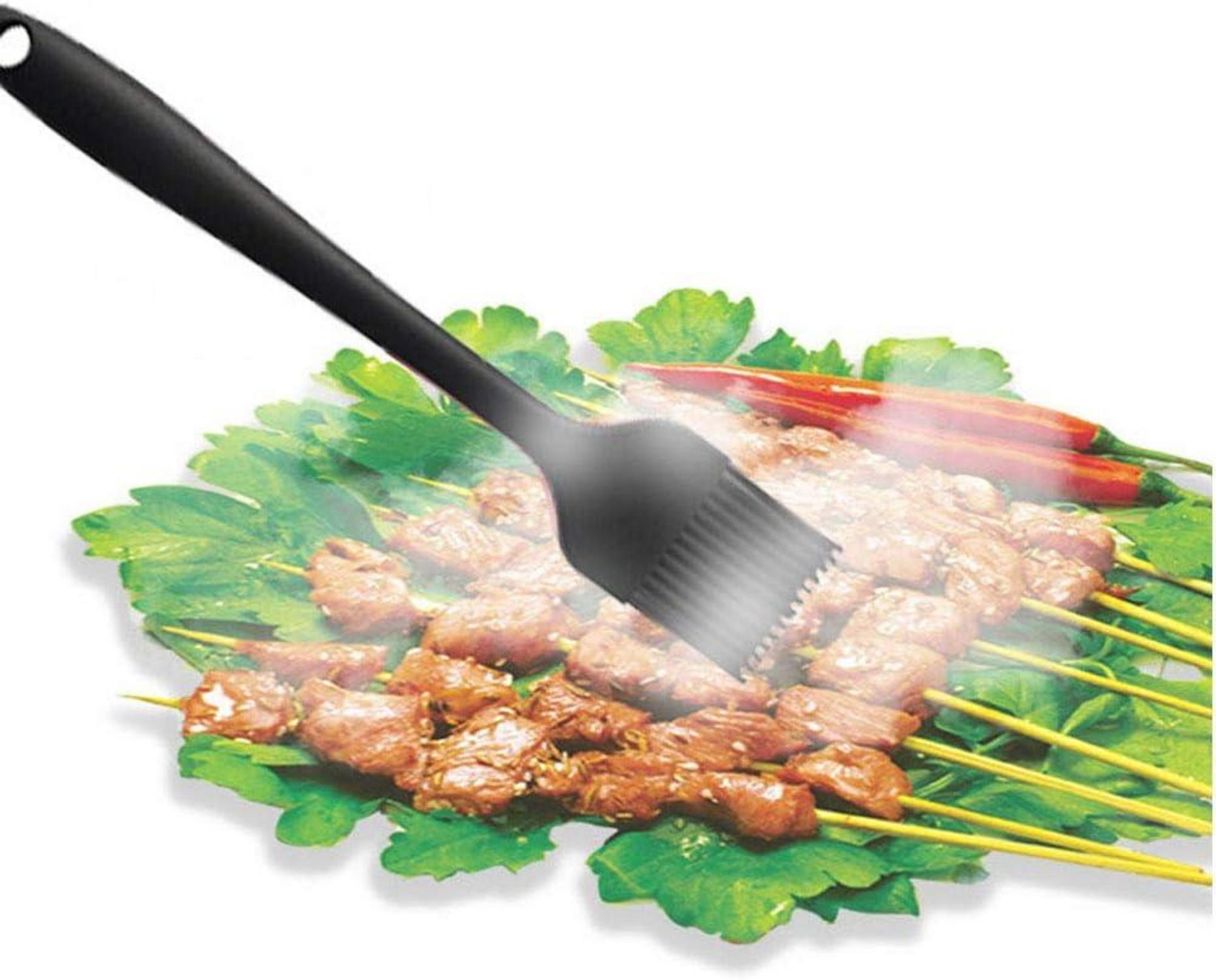 BINHAI Silikon Spatel Set Schwarz 6-teilig hitzebeständig für Kochen Backen Mischen