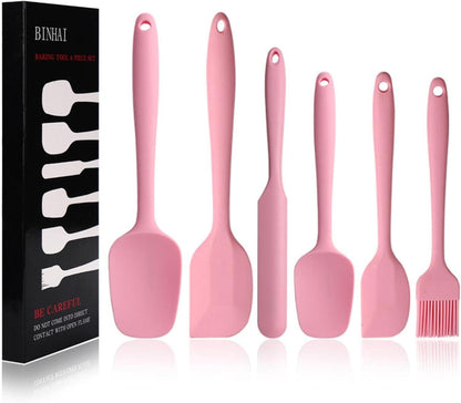 Silikon Spatel Set Antihaft 6-teilig Backen Kochen Mischen