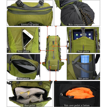 70L Campingrucksack Trekkingrucksack Wasserdicht