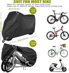 Fahrradabdeckung Wasserdicht Oxford-Gewebe 200x110x90CM mit