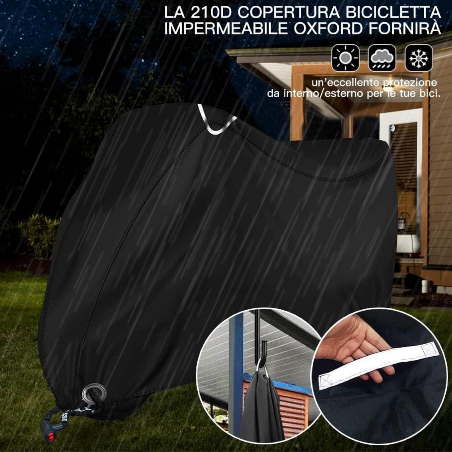 Fahrradabdeckung Wasserdicht Oxford-Gewebe Schlossösen PU 200x110x90CM