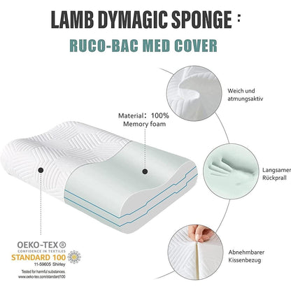 Höhenverstellbares Memory Foam Nackenstützkissen für