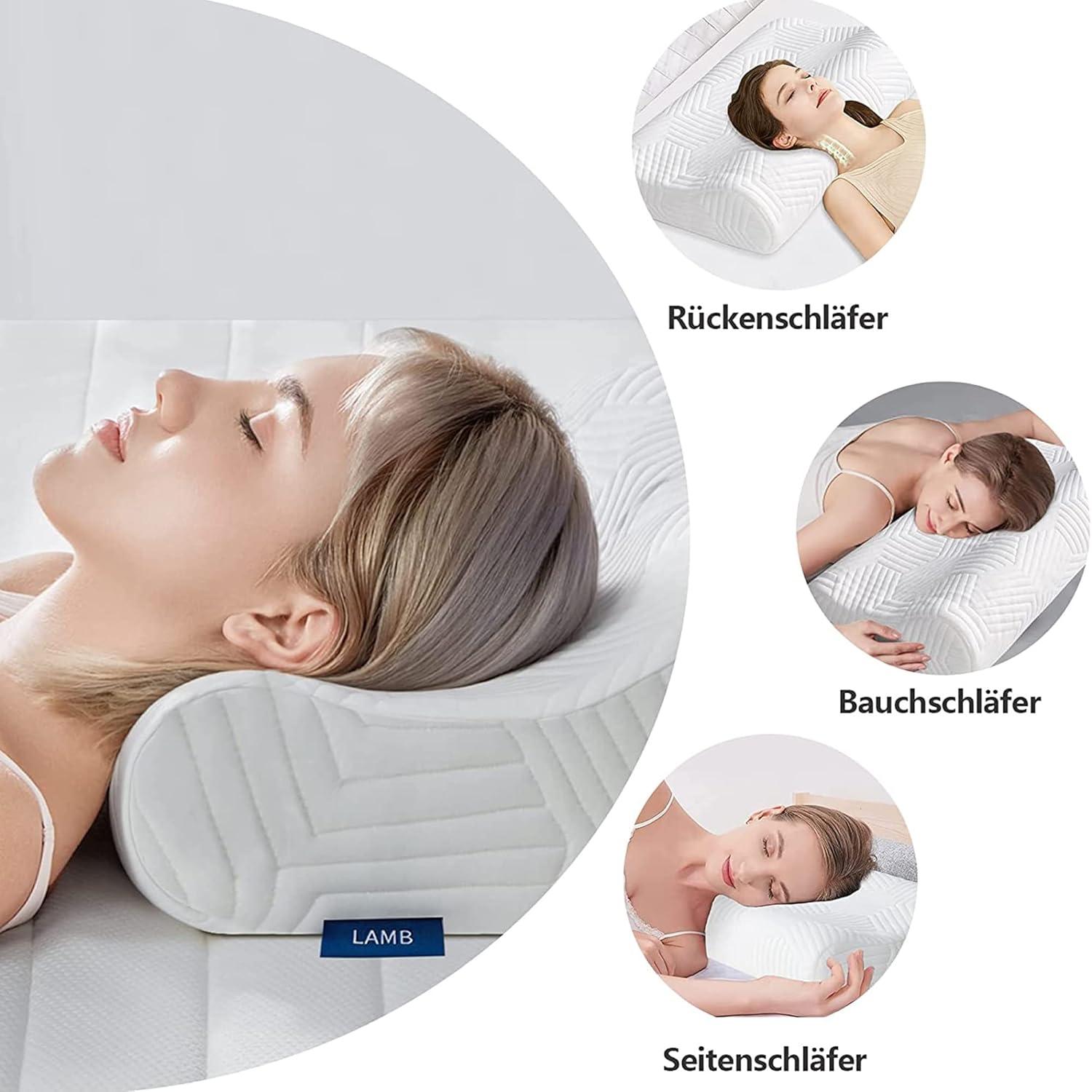 Höhenverstellbares Memory Foam Kissen mit abnehmbarem Bezug, geeignet