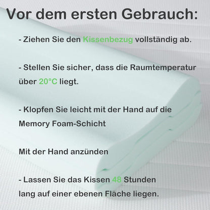 Höhenverstellbares Memory Foam Nackenstützkissen 50D Dichte - 2er Pack
