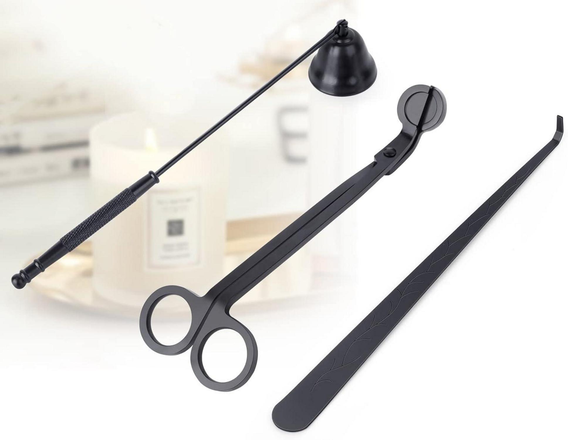 Kerzenlöscher Dochtschere Docht Dipper Set - Schwarz