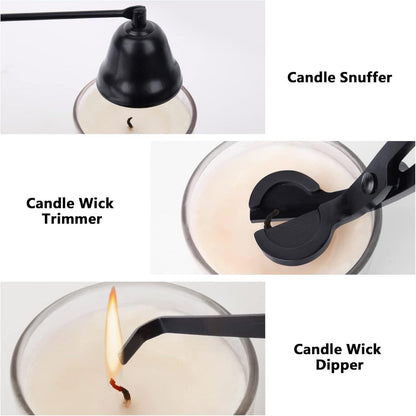 Kerzenlöscher Dochtschere Docht Dipper Set - Schwarz