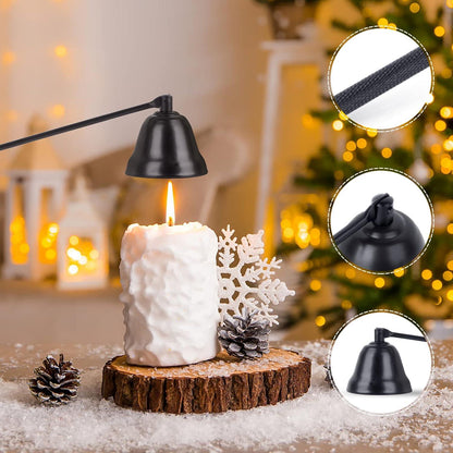 YURROAD Kerzenlöscher Set 3-in-1 Schwarz: Kerzenlöscher Dochtschere Docht Dipper