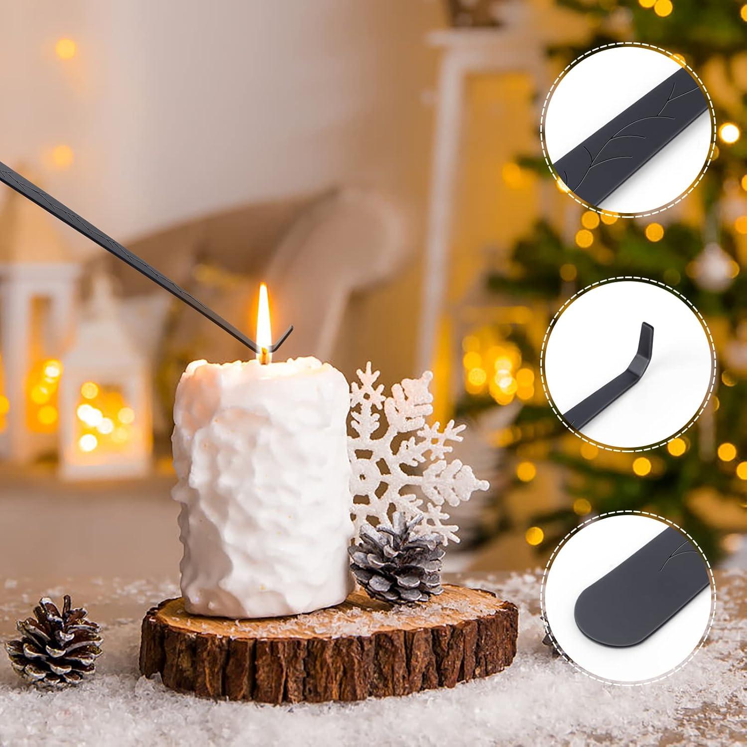 Kerzenlöscher Set Schwarz 3in1 Kerzenlöscher Dochtschere Docht-Dipper