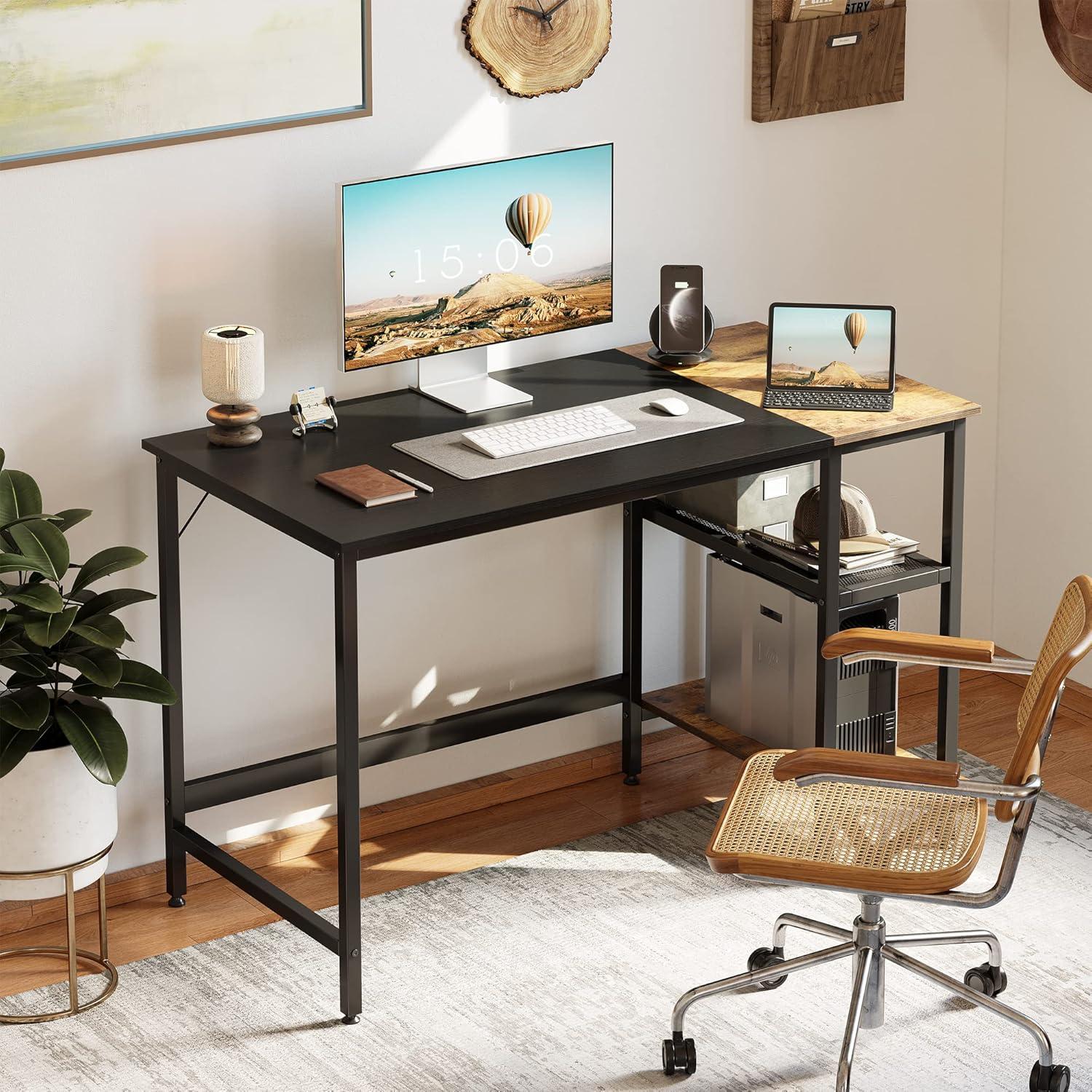 Schreibtisch PC Tisch 140x60 cm Stahlgestell