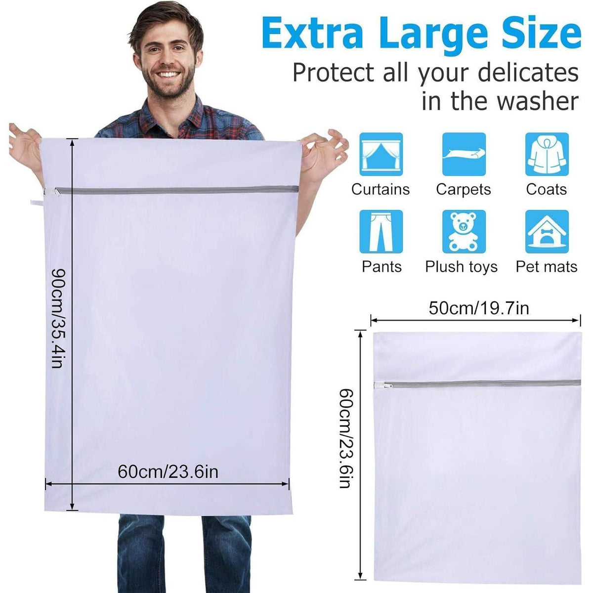 Wäschenetze 3er Set Wäschebeutel Waschbeutel Wächesack XL XXL