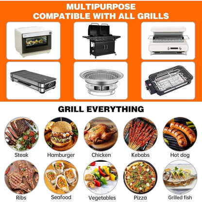 XL Grillmatte für Gasgrill Holzkohle 4er Set 50x40cm Teflon