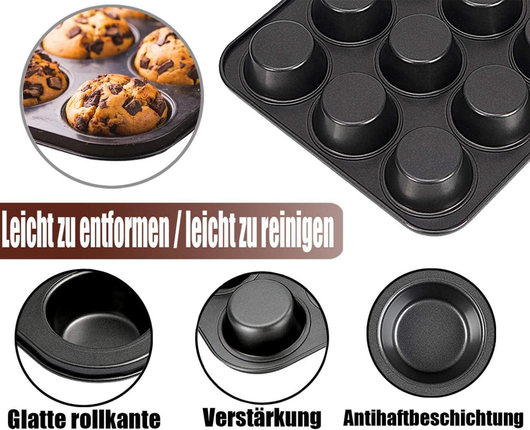 Silikon Mini Muffins Backform für 12 Muffins Antihaftbeschichtung