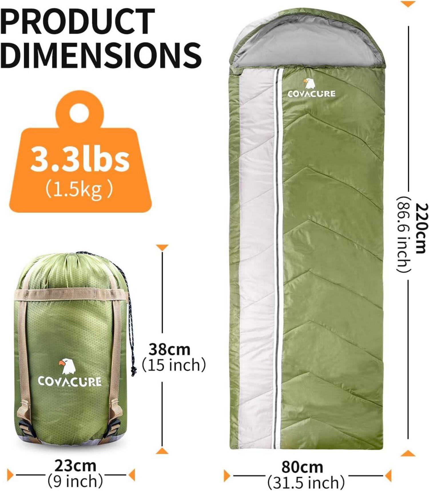 Ultraleichter COVACURE Schlafsack für Outdoor Camping - 4