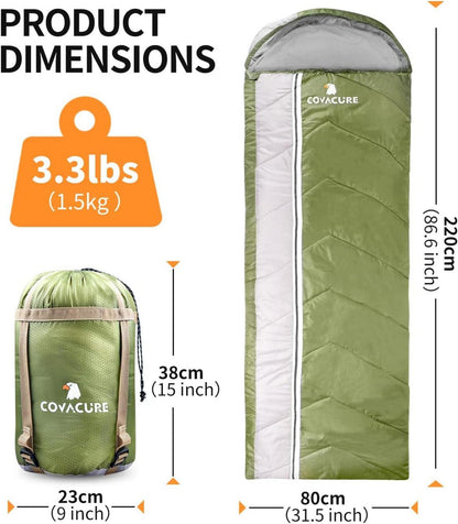 Ultraleichter COVACURE Schlafsack für Outdoor Camping - 4