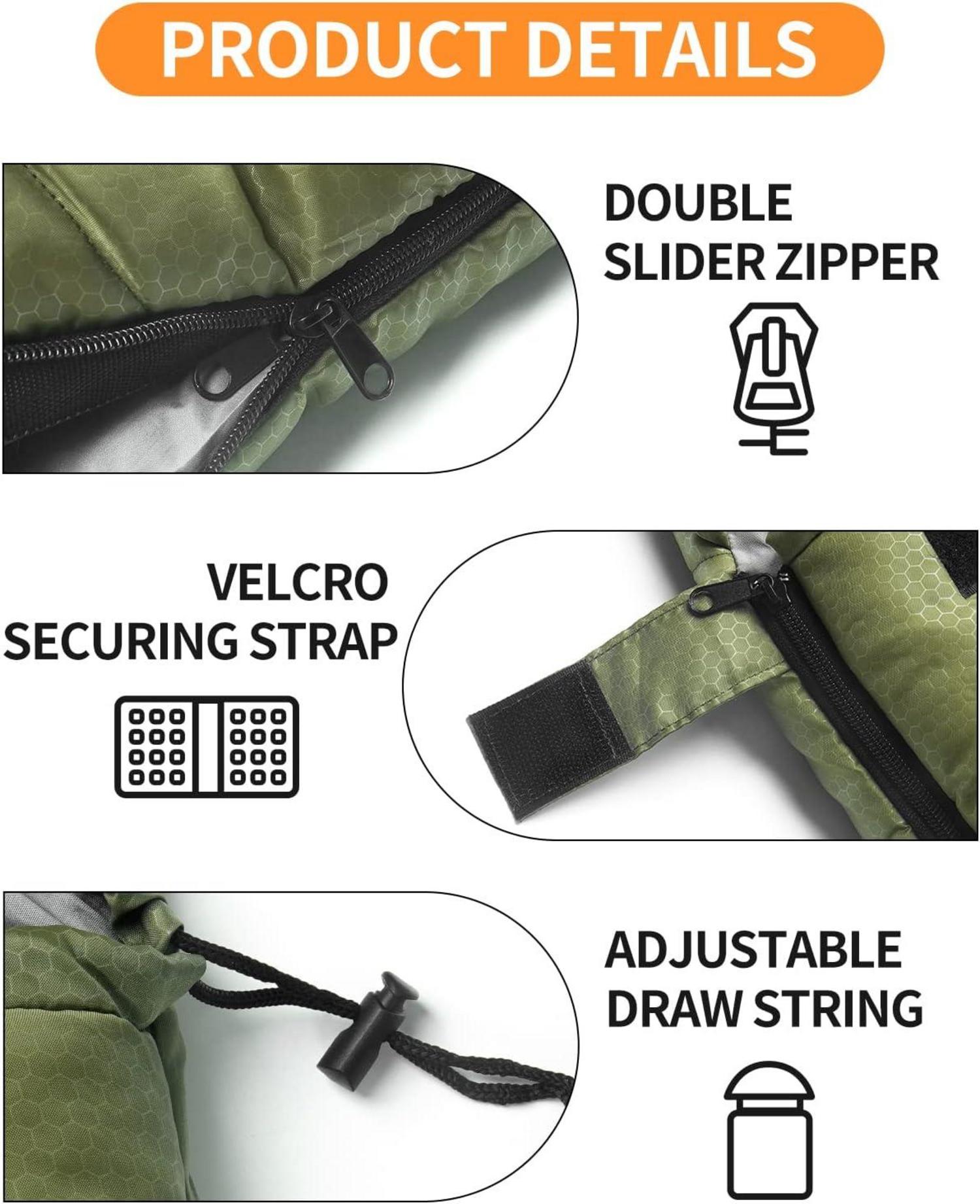COVACURE Schlafsack Outdoor 4 Jahreszeiten Ultraleicht Camping